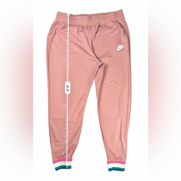 Nike Women’s Track Joggers Dusty Rose Pink w/ Stripe Cuffs – Size XL - Picture 10 of 14